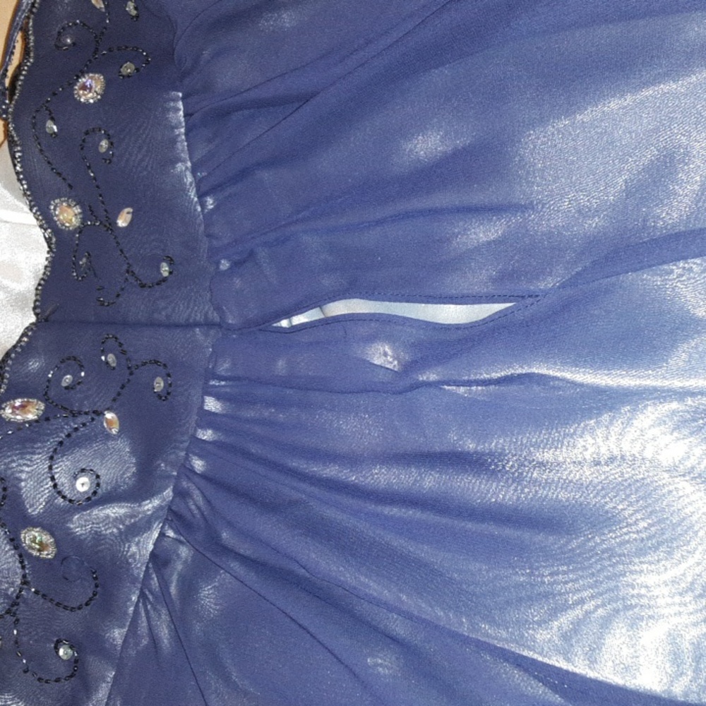 Ignite Evenings By Carol Lin size 14 navy blue lined dress - Picture 10 of 11